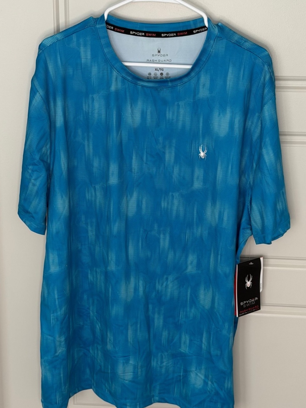 Spyder Men’s Turquoise Blue Short-Sleeve Rash Guard NWT